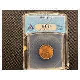 1944 S 1C ANACS MS67 Red