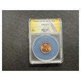 1955 D 1C ANACS MS66 Red