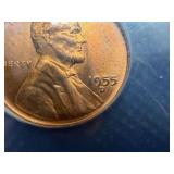 1955 D 1C ANACS MS66 Red