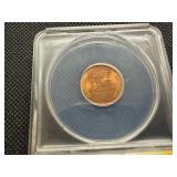 1955 D 1C ANACS MS66 Red