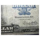 1923 $1 Silver Certificate Bank Note Horse Blanket