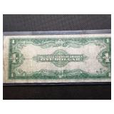 1923 $1 Silver Certificate Bank Note Horse Blanket