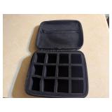 Hardshell Protective Case with Removable 12 Slot Foam Divider and Upper Zipper Compartment (11" x 9" x 3")