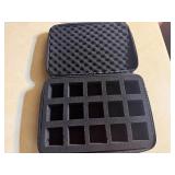 The Big Black Box Hardshell Protective Case with Removable 15 Slot Foam Divider (13.5" x 10" x 3.5")