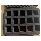 The Big Black Box Hardshell Protective Case with Removable 15 Slot Foam Divider (13.5" x 10" x 3.5")