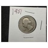 1951 Silver Washington Quarter