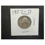 1957 D Silver Washington Quarter