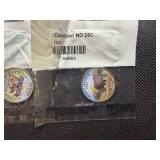 Ten Colorized State Quarters in Littleton Packaging