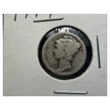 1917 Silver Mercury Dime