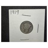 1919 Silver Mercury Dime