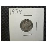 1939 Silver Mercury Dime