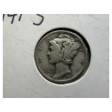 1941 S Silver Mercury Dime