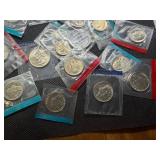 Lot of Miscellaneous Coinage Cut from Mint Sets Various Dates and Mints