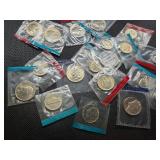 Lot of Miscellaneous Coinage Cut from Mint Sets Various Dates and Mints