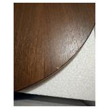 VASAGLE Mariel Collection Round Side Table, Minor Scratches , Small Sofa Table, Bedside Table, Solid Wood Leg, Mid-Century Modern Style, for Living Room, Bedroom, Chestnut Walnut LET293KX01 - Assembly