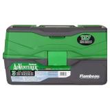 NEW Flambeau Outdoors 6383FTK Adventurer 3-Tray Tackle Box Kit, Complete Starter Fishing Tackle Kit with Hooks, Bobbers, Stringer, and More, Green