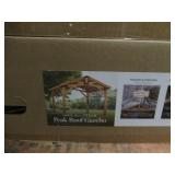 NEW Backyard Discovery 14' x 12' Cedar Wood Peak Roof Gazebo with PowerPort