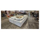 Thomasville Lowell 5-piece Modular Cloth Sectional - Light Beige/Gray - Dirty, Bad Zipper on Pillow