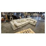 Thomasville Lowell 5-piece Modular Cloth Sectional - Light Beige/Gray - Dirty, Bad Zipper on Pillow