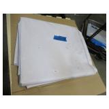 NEW Vinyl Tarp Remnant - 10' x 50'  White / White Vinyl tarp - 15 oz. Midweight Duty
