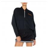 NEW 2 Pack of Spalding Women's Fleece Bomber Jackets - Black and Taupe - Size MEDIUM (M)