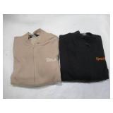 NEW 2 Pack of Spalding Women's Fleece Bomber Jackets - Black and Taupe - Size MEDIUM (M)
