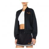 NEW 2 Pack of Spalding Women's Fleece Bomber Jackets - Black and Taupe - Size LARGE (L)
