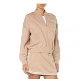 NEW 2 Pack of Spalding Women's Fleece Bomber Jackets - Black and Taupe - Size XX-Large (XXL)