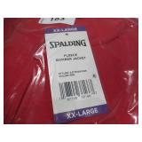 NEW 2 Pack of Spalding Women's Fleece Bomber Jackets - Blue and Red - Size XXL