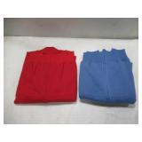NEW 2 Pack of Spalding Women's Fleece Bomber Jackets - Blue and Red - Size X-Small (XS)