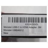 Monster Classic USB Type-C to 4K HDMI Adapter Video Cable (4k 30Hz) 6 Inch