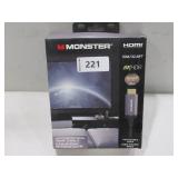 Monster Essentials Directional Fiber Optic HDMI 2.1-48 Gbps Active Optical Cable - Supports 8K @ 60HZ, 4K @ 120HZ, 32.8ft