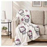 NEW Jay Franco Adult Licensed Silk Touch Throw, 60' x 70' - Hello Kitty