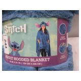 NEW Adult Licensed 43' x 81' Hooded Blanket - Disney's Stitch