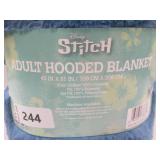 NEW Adult Licensed 43' x 81' Hooded Blanket - Disney's Stitch