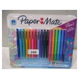 NEW Paper Mate Flair Felt Tip Pens, Medium and Dual-Brush Tip, Assorted Colors, 17 Count
