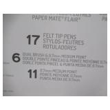 NEW Paper Mate Flair Felt Tip Pens, Medium and Dual-Brush Tip, Assorted Colors, 17 Count