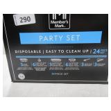 NEW Member's Mark Party Set with 2-hour Safe Heat Chafing Fuel, 24 Piece Set