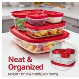 NEW Rubbermaid EasyStore Containers with Lids, 30-Piece Set