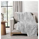 NEW Member's Mark Seasonal Lounge Throw, 60'x70' - Gray Leopard