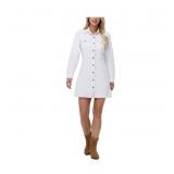 NEW 2 Pack of Frye Women's Long Sleeve Denim Mini Dresses - Bone / Dark Wash - Size MEDIUM
