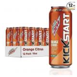 NEW 12 Pack of 16 oz. Mountain Dew Kickstart Orange Citrus - BB 02/26
