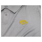 NEW Champion Men's NCAA Short Sleeve Gray Polo - Iowa Hawkeyes - LARGE