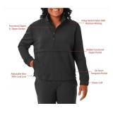 NEW 2 Pack of Member's Mark Ladies' Travel Pullovers - Gray and Black - M - MEDIUM