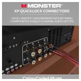 Monster XP QuickLock Self-Crimping Banana Plugs for Speaker Wire with 24K Gold Contacts - 2 Pair (4 Total), Ideal for Home Theatre & Home Audio Speakers
