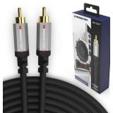Monster Essentials Premium Subwoofer Cable Connector for Home Theaters and Cars, RCA Subwoofer Audio Cable, 13.1ft