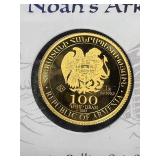 2023 ARMENIA NOAHS ARK 1 GRAM .9999 FINE GOLD ROUND IN CASE