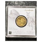 2023 ARMENIA NOAHS ARK 1 GRAM .9999 FINE GOLD ROUND IN CASE