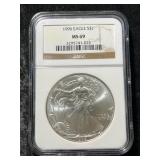1996 AMERICAN SILVER EAGLE NGC MS69