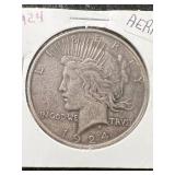 1924 US PEACE SILVER DOLLAR